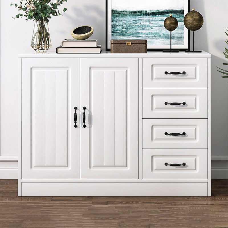 Modern Rectangle White Manufactured Wood Water Resistant Chest