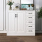 Modern Rectangle White Manufactured Wood Water Resistant Chest