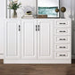 Modern Rectangle White Manufactured Wood Water Resistant Chest