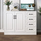 Modern Rectangle White Manufactured Wood Water Resistant Chest