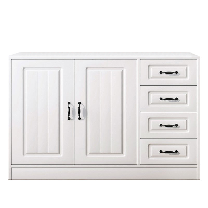 Modern Rectangle White Manufactured Wood Water Resistant Chest
