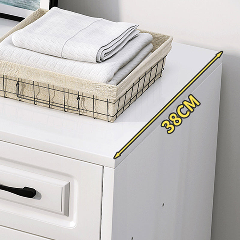 Modern Rectangle White Manufactured Wood Water Resistant Chest