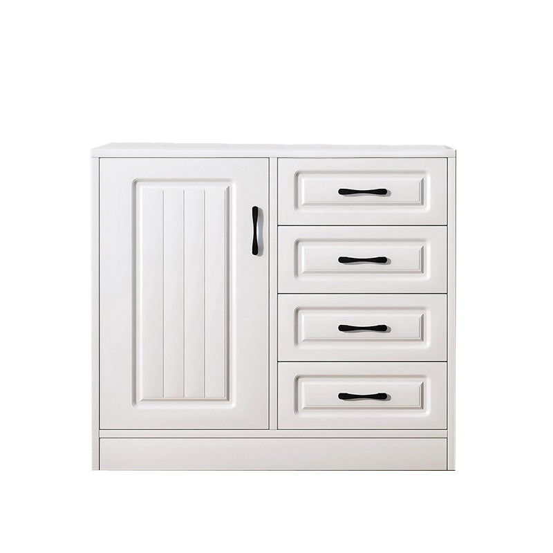 Modern Rectangle White Manufactured Wood Water Resistant Chest
