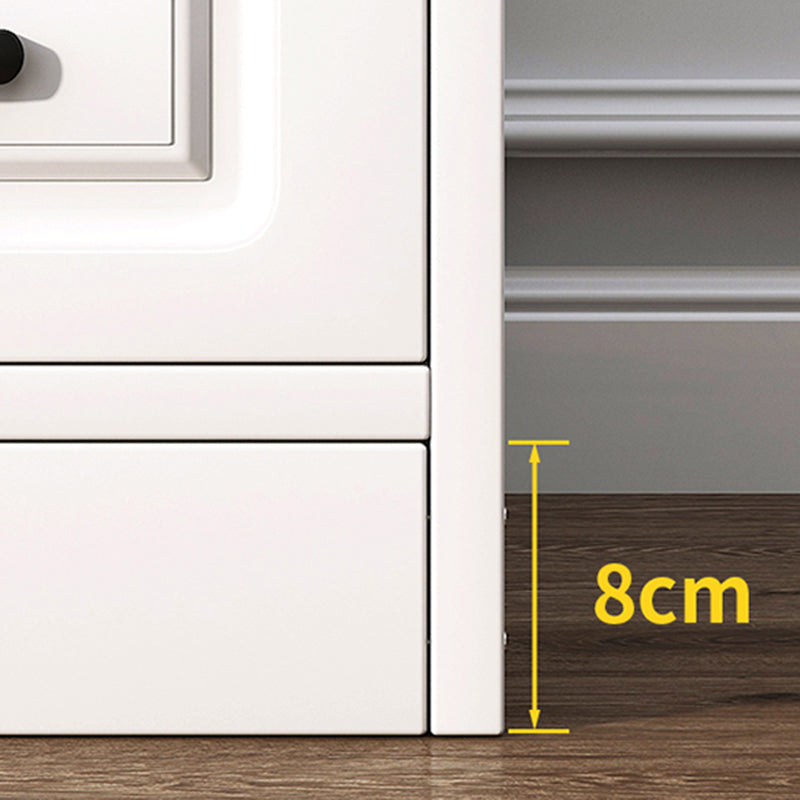 Modern Rectangle White Manufactured Wood Water Resistant Chest