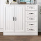 Modern Rectangle White Manufactured Wood Water Resistant Chest