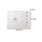 Modern Rectangle White Manufactured Wood Water Resistant Chest