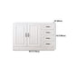 Modern Rectangle White Manufactured Wood Water Resistant Chest