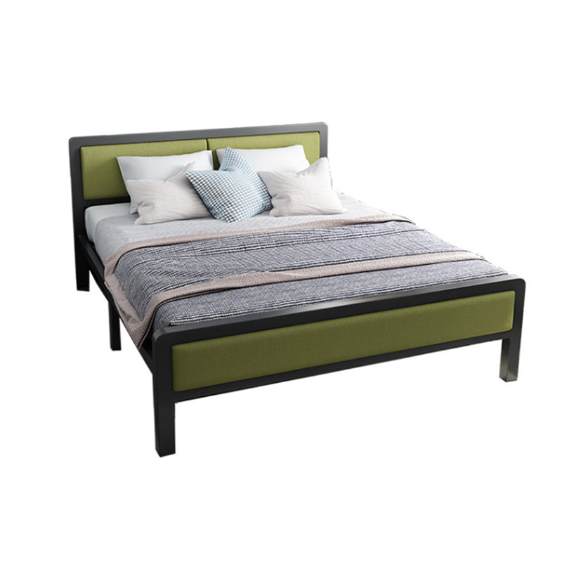 Contemporary Metal Standard Bed, Panel Rectangular Headboard Bed Clearhalo 'Bedroom Furniture' 'Beds' 'furn' 'furn_beds' 'Furniture' 5438228