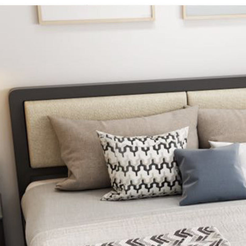 Contemporary Metal Standard Bed, Panel Rectangular Headboard Bed Clearhalo 'Bedroom Furniture' 'Beds' 'furn' 'furn_beds' 'Furniture' 5438230