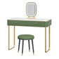 Luxurious Vanity Set 1 Storage Drawer with Mirror & Padded Stool