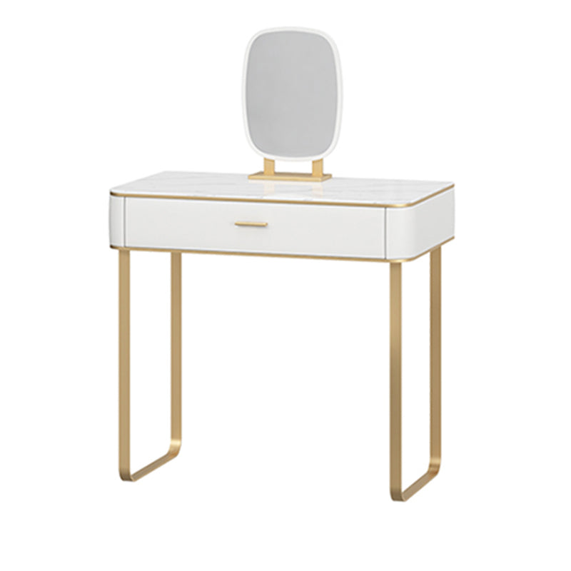 豪華な虚栄心セット1のストレージ引き出しと鏡とパッド入りのスツール