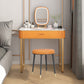 Luxurious Vanity Set 1 Storage Drawer with Mirror & Padded Stool