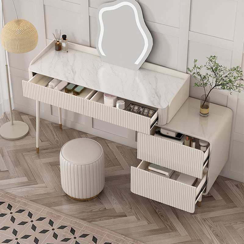 Modern Makeup Vanity Table for Bedroom with Stool Set 31.5" High