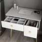 Glam Makeup Vanity Table with Drawers and Chari in White for Bedroom Clearhalo 'Bedroom Furniture' 'furn' 'furn_makeup_vanities' 'Furniture' 'Makeup Vanities' 'makeup_vanities' 5438505