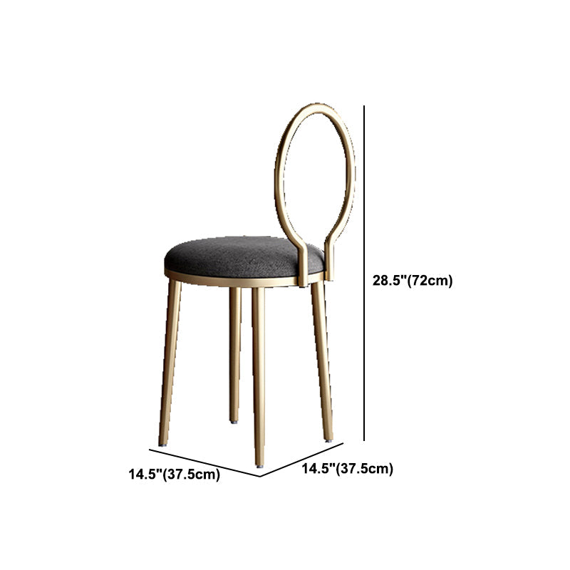 Glam Makeup Vanity Table with Drawers and Chari in White for Bedroom Clearhalo 'Bedroom Furniture' 'furn' 'furn_makeup_vanities' 'Furniture' 'Makeup Vanities' 'makeup_vanities' 5438511