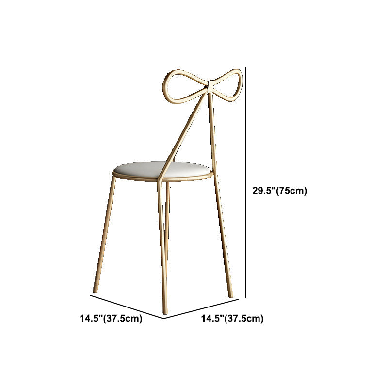 Glam Makeup Vanity Table with Drawers and Chari in White for Bedroom Clearhalo 'Bedroom Furniture' 'furn' 'furn_makeup_vanities' 'Furniture' 'Makeup Vanities' 'makeup_vanities' 5438512