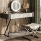 Dresser Makeup Counter With 2 Storage Drawers and Stool for Bedroom Clearhalo 'Bedroom Furniture' 'furn' 'furn_makeup_vanities' 'Furniture' 'Makeup Vanities' 'makeup_vanities' 5438542