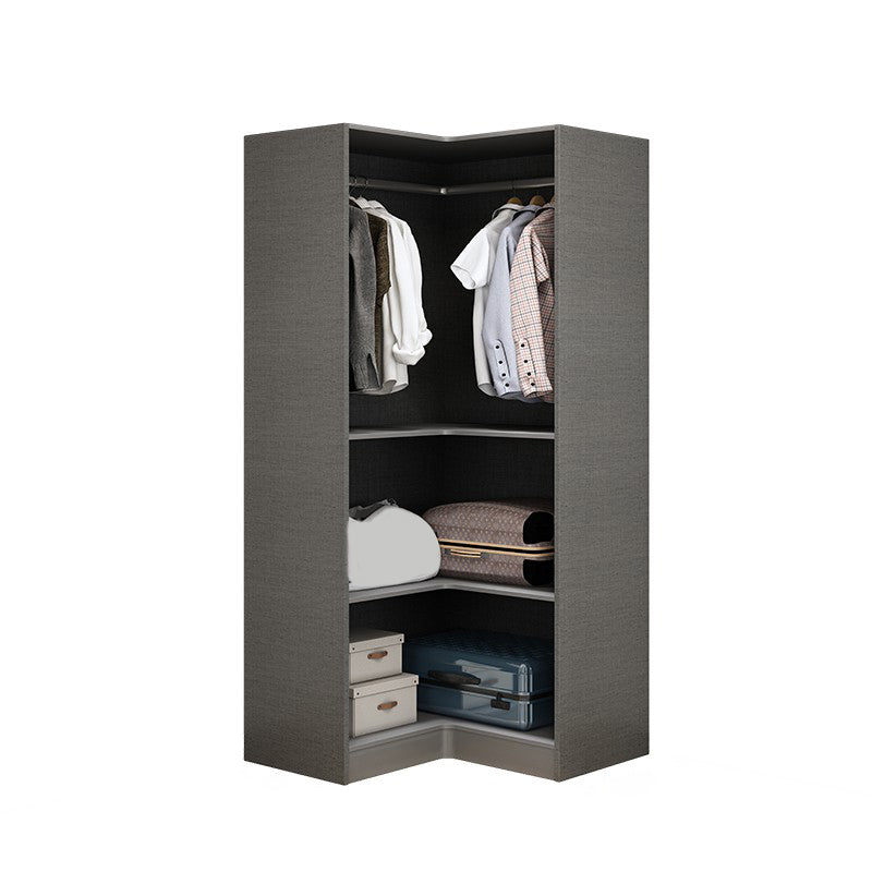 Armoire de garde-robe en verre et en bois placée de garde-robe contemporaine