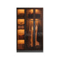 Armoire de garde-robe en verre et en bois placée de garde-robe contemporaine