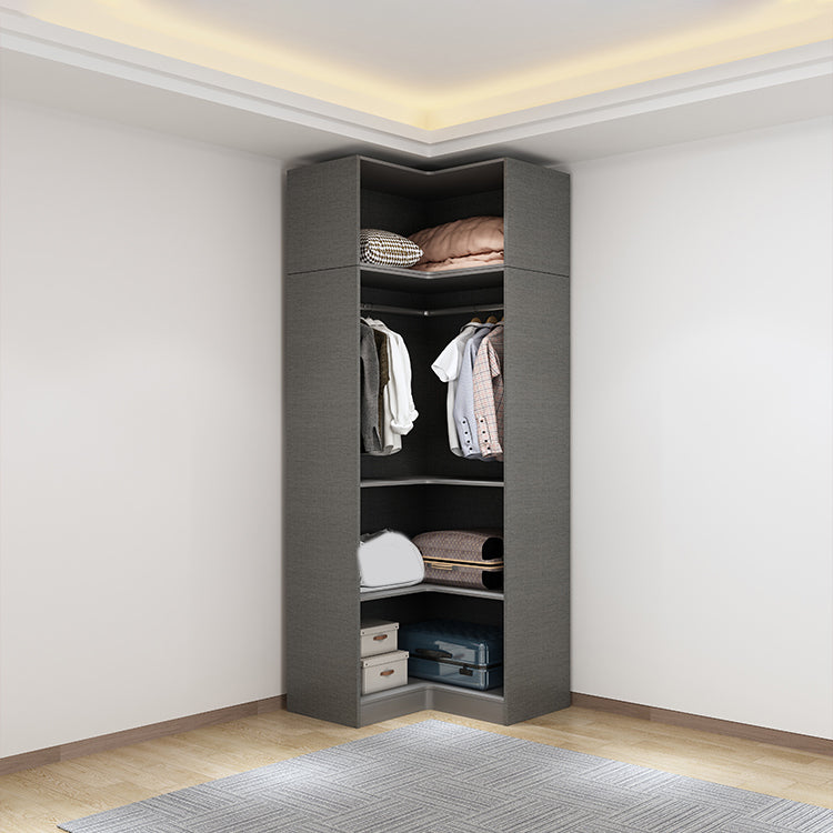 Armoire de garde-robe en verre et en bois placée de garde-robe contemporaine