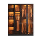 Armoire de garde-robe en verre et en bois placée de garde-robe contemporaine