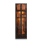 Armoire de garde-robe en verre et en bois placée de garde-robe contemporaine