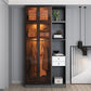 Armoire de garde-robe en verre et en bois placée de garde-robe contemporaine