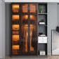 Armoire de garde-robe en verre et en bois placée de garde-robe contemporaine