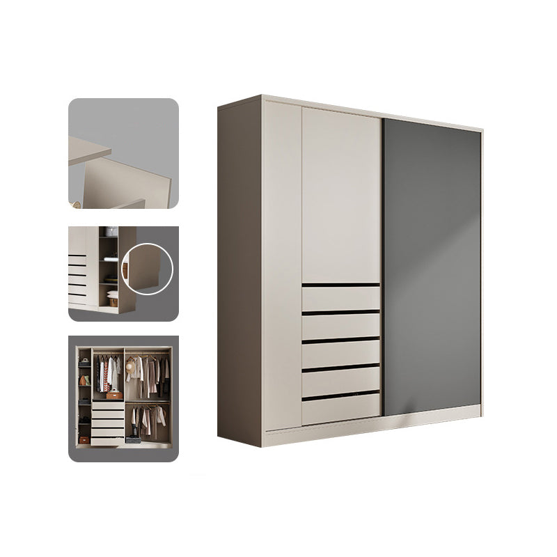 Manufactured Wood Modern Cabinet for Bedroom Sliding Door Storage Cabinet