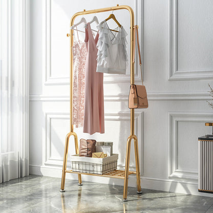 Contemporary Style Wardrobe Metal Bedroom Wardrobe Closet With Shelf 23.5"L x 13"W x 58"H Gold 1