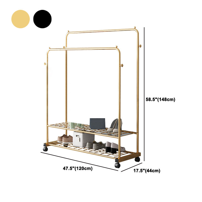 Contemporary Style Wardrobe Metal Bedroom Wardrobe Closet With Shelf Clearhalo 'Armoires & Wardrobes' 'armoires_wardrobes' 'Bedroom Furniture' 'furn' 'furn_armoires_wardrobes' 'Furniture' 5438825