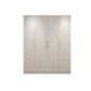 Contemporary White Storage Cabinet Hinged Door Cabinet with Drawers