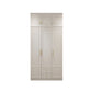 Contemporary White Storage Cabinet Hinged Door Cabinet with Drawers