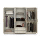 Contemporary White Storage Cabinet Hinged Door Cabinet with Drawers