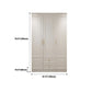 Contemporary White Storage Cabinet Hinged Door Cabinet with Drawers