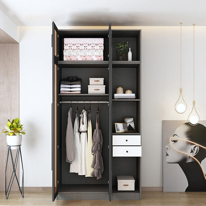 Gabinete de almacenamiento de estilo moderno para el gabinete de acabado con espejo en el hogar con puerta de vidrio