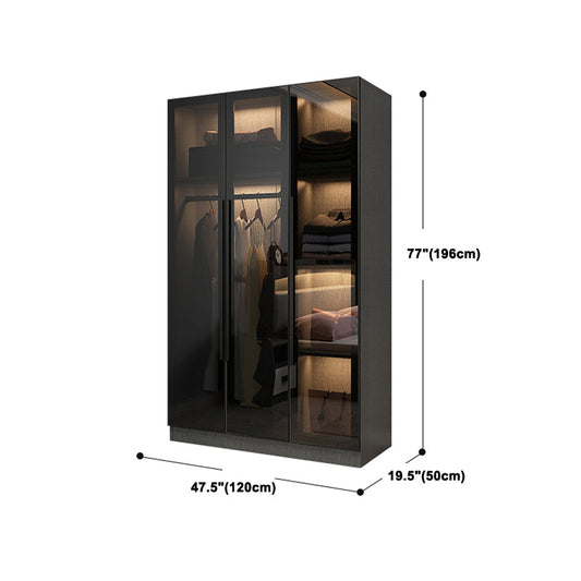 Modern Style Storage Cabinet for Home Mirrored Finish Cabinet with Glass Door