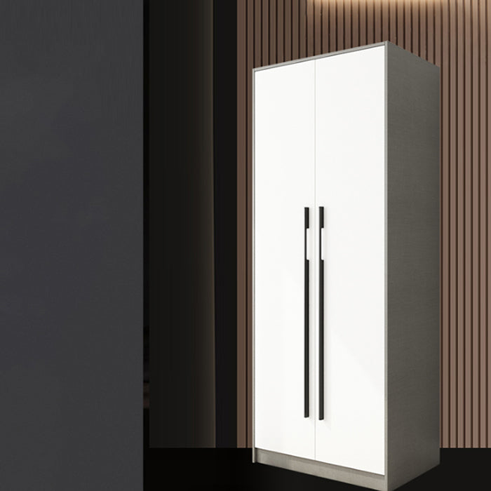 Armario de madera de ingeniería Armario moderno Gabinete de vestuario de la casa con varilla de ropa de madera maciza