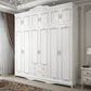 French Country White Wardrobe for Bedroom Manufactured Wood Cabinet with Drawers Clearhalo 'Armoires & Wardrobes' 'armoires_wardrobes' 'Bedroom Furniture' 'furn' 'furn_armoires_wardrobes' 'Furniture' 5438981
