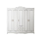 French Country White Wardrobe for Bedroom Manufactured Wood Cabinet with Drawers 79"L x 20"W x 82"H Armoires & Wardrobes Clearhalo 'Armoires & Wardrobes' 'armoires_wardrobes' 'Bedroom Furniture' 'furn' 'furn_armoires_wardrobes' 'Furniture' 5438984