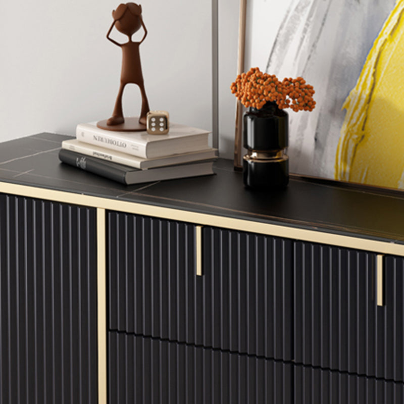 Glam Stone Sideboard Sala da pranzo Scaffali regolabili Sideboard