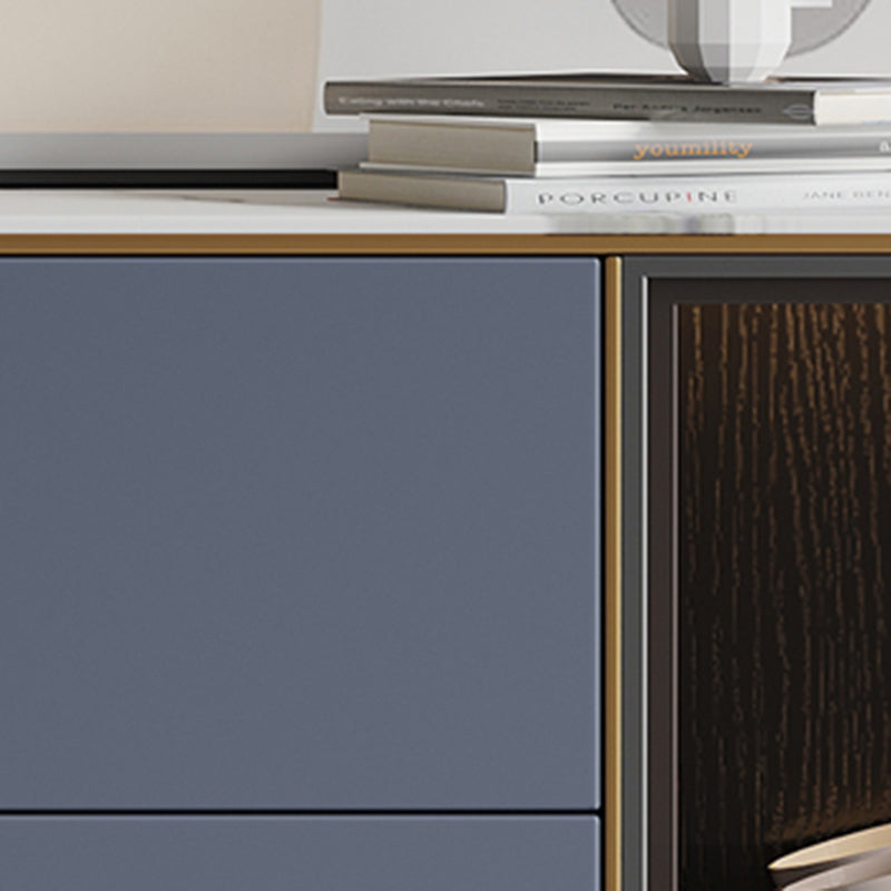 Rittangolo Sinterizzato Sinterite Siete di stoccaggio glam con cassetti e porte