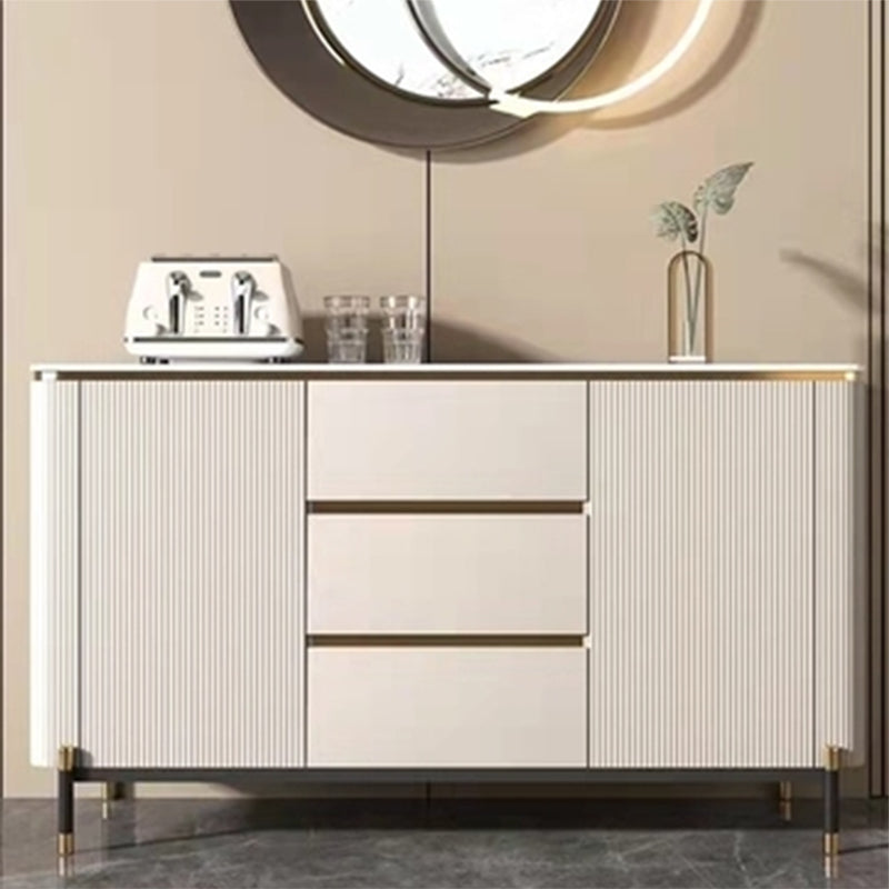 31.50"H Sideboard Glam Style Sideboard Buffet for Living Room and Kitchen White Clearhalo 'buffet_sideboard' 'Buffets & Sideboards' 'furn' 'furn_buffet_sideboard' 'Furniture' 'Kitchen & Dining Furniture' 5439189
