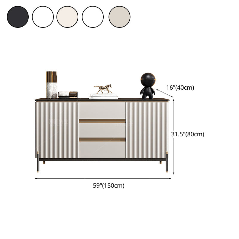 31.50"H Sideboard Glam Style Sideboard Buffet for Living Room and Kitchen Clearhalo 'buffet_sideboard' 'Buffets & Sideboards' 'furn' 'furn_buffet_sideboard' 'Furniture' 'Kitchen & Dining Furniture' 5439198