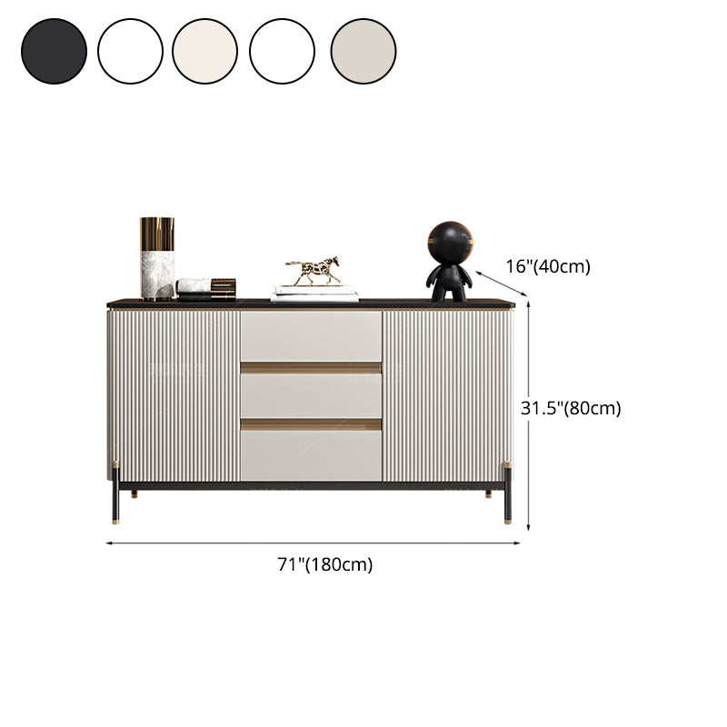 31.50"H Sideboard Glam Style Sideboard Buffet for Living Room and Kitchen Clearhalo 'buffet_sideboard' 'Buffets & Sideboards' 'furn' 'furn_buffet_sideboard' 'Furniture' 'Kitchen & Dining Furniture' 5439199