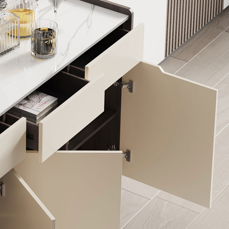 Rettangole Sideboard Sideboard Sinterite Sinterite Siete con cassetti e porte