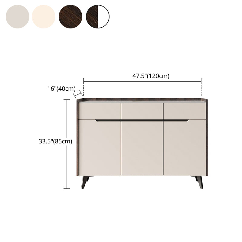 Rettangole Sideboard Sideboard Sinterite Sinterite Siete con cassetti e porte
