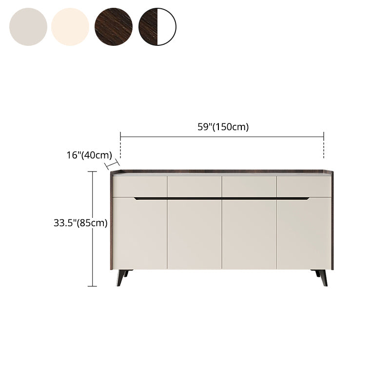 Rettangole Sideboard Sideboard Sinterite Sinterite Siete con cassetti e porte