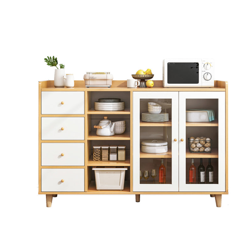 Contemporary Sideboard Engineered Wood Dining Sideboard Table with Storage Clearhalo 'buffet_sideboard' 'Buffets & Sideboards' 'furn' 'furn_buffet_sideboard' 'Furniture' 'Kitchen & Dining Furniture' 5439253