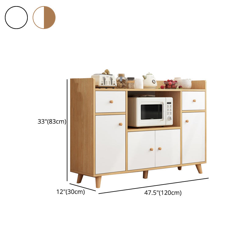 Contemporary Sideboard Engineered Wood Dining Sideboard Table with Storage Clearhalo 'buffet_sideboard' 'Buffets & Sideboards' 'furn' 'furn_buffet_sideboard' 'Furniture' 'Kitchen & Dining Furniture' 5439289